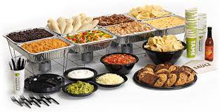 Throw a taco bar party for your next big celebration. Mexican Catering Creative Catering Burrito Taco Catering