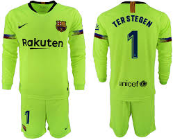 4 февраля 19:20 |блог вы это видели? 2018 19 Barcelona 1 Ter Stegen Away Long Sleeve Soccer Jersey