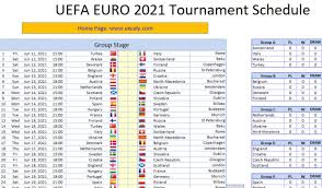Spielplan em 2020/2021 als pdf zum herunterladen. Euro 2020 2021 Schedule Excel Template Download Chip
