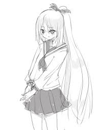 He also quite enjoys yard work for some reason. Pencil School Girl Anime Drawing