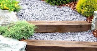 In a garden setting, these elements can be represented by boulders, rocks, pebbles, and gravel that provide the back drop for. Garden Landscaping With Railway Sleepers Love The Garden