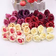 What fabric should i use to make fake flowers? Cheap 10 Pz 4 Cm Seta Rosa Fiore Artificiale Arredamento Per La Casa Fai Da Te Corona Fogli Artigiana Decorazioni Floreali Fiori Artificiali Ghirlanda Di Fiori