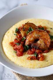Spicy Shrimp Over Creamy Polenta Recipe Recipes Food Cooking
