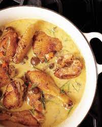 Chicken Fricassee Fricassee De Poulet A L Ancienne Recipe Recipe Chicken Fricassee Chicken Recipes Recipes