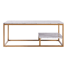 Ratings, based on 7 reviews. Coffee Table Gold Brushed Metal Marble Teamson Home Uk