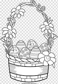 Easter bunny easter egg easter basket easter cute bunny with purple bow easter bunny transparent background png clipart size. Book Black And White Easter Basket Easter Drawing Easter Bunny Holiday Easter Egg Coloring Book Transparent Background Png Clipart Hiclipart