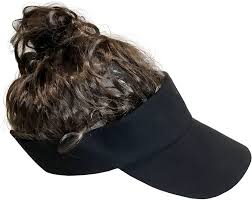 I have short hair and i don't know how to wear a visor or a hat, or should i just skip the visor and the hat and just go with a headband instead? Amazon Com Billy Bob Man Bun Visor The World S First Man Bun Visor Brown Hair Black One Size Clothing