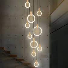 Nordic Led Chandelier Modern Living Room Pendant Lamps Bedroom Decor Fixtures Stair Lighting Loft Illumination Long Hanging Lamp In 2020 Hanging Pendant Lamp Pendant Lamps Bedroom Living Room Pendant