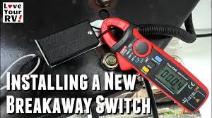 12v winch in/out (on) off (on) 7pin dpdt blue led light momentary rocker switch for car boath features: Trailer Breakaway Switch Install And Test Youtube