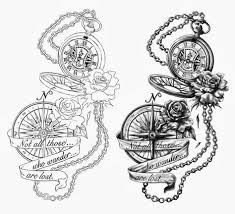 Black Alice In Wonderland Tattoos Alice In Wonderland Tattoo Drawings Google Search Pocket Watch Tattoo Design Pocket Watch Tattoos Watch Tattoo Design