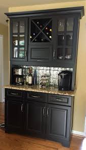 You can even incorporate a bookcase or shelves to display and store. Black Kitchen Buffet Hutch Novocom Top