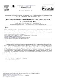 Pdf Flow Characteristics Of Helical Capillary Tube For