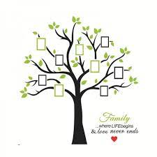 Family pvc removable art diy wall sticker. Large Family Photo Picture Frame Tree Wall Decal With Quote Vinyl Wall Art Sticker Diy Wall Decor For Living Room Bedroom Wallsymbol Com
