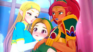 ZELDA EN URBOSA TRIO MET LINK 😏 DE LEGEND VAN ZELDA HENTAI