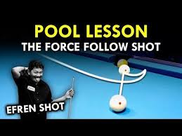 Pool Lesson How To Play And Use A Force Follow Shot Youtube 8ball Pool Swimming Pool House Billiards Pool
