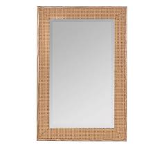 Doitool rattan mirror farmhouse wood frame star mirror boho wicker dressing makeup mirrors innovative art round mirror bathroom wall hanging mirror. Rosarito Fir Rattan Frame Wall Mirror 24 X 36 Pottery Barn