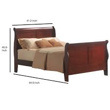 Shop for comforter sets in bedding sets. Traditional Style Twin Size Wooden Sleigh Bed Cherry Brown On Sale Overstock 29714140