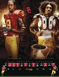 Usc Football Fight On Football Schedule Leonard Williams Marquise Lee Usc Trojans Football Usc Football Football Fight