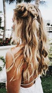 Long Blonde Balayage French Braids And Curls Beachy Blonde Hair Ideas Half Updo Hair Ideas Best French Braids Hai Hair Styles Long Hair Styles Hairstyle