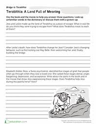The Meaning Of Terabithia Worksheet Education Com In 2020 Writing Prompts For Kids Bridge To Terabithia Writing Prompts Fantasy
