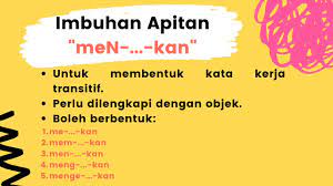 Untuk membentuk kata kerja tak transitif. Imbuhan Apitan Men Kan Di Kan Youtube