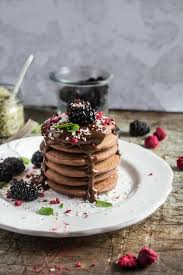 Healthier Blender Chocolate Banana Pancakes With Chocolate Sauce Vegan Wight Can Eco