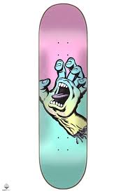 Santa Cruz Screaming Hand Deck Pink Teal The iconic santa cruz screaming hand deck is back! santa cruz screaming hand deck