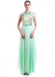 Jessica howard women's dress aqua green size 12p petite sheath lace $89 #076. Aqua Green Hand Embroidered Georgette Gown 166gw05