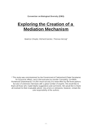 Pdf The Convention On Biological Diversity Exploring The Creation Of A Mediation Mechanism