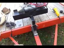 Homemade Winch Mount Trailer Quick Connect Youtube Utility Trailer Trailer Accessories Car Hauler Trailer