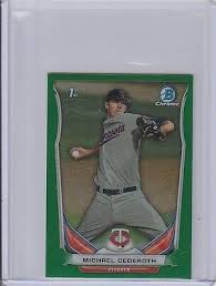 2014 Bowman Chrome Mini Factory Set Green Refractors #233 Michael Cederoth  15/15