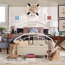 The most common wrought iron bed material is metal. White Antique Vintage Metal Bed Frame Rustic Wrought Cast Iron Curved Round Headboard And Footboard Victorian Old Fashioned Bedroom Furniture Kit Mattress Bedding Not Included Full Buy Online In Guam At Guam Desertcart Com