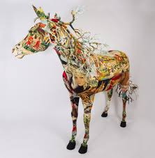 Frederique Morrel Wraps Animals In Vintage Tapestry Animal Sculptures Sculptures Horse Sculpture