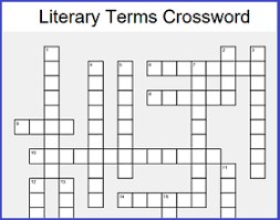 The answers to the clues: Free Literary Terms Crossword Puzzle