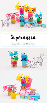 Supernasen Basteln Mit Korken Und Wasserbomben Wundertutchen Basteln Korken Basteln Mit Kork