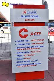 If you are looking for the ticketing counters. Larkin Sentral Bus Terminal Causeway Link