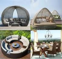 Plastic garden outdoor rattan daybed sun beach bed furniture ...