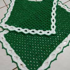 Mais Um Jogo De Banheiro Verde E Branco Para Um Palmeirense Croche Crochet Tapetes Tapetesdecr Jogos De Banheiro Croche Banheiro Verde Jogos De Banheiro
