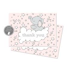 If you wait, you'll start to feel stressed. Printable Baby Shower Thank You Cards Elephants And Stars Pink Sweet Melody Designs