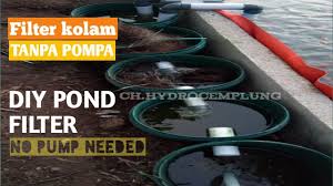 Diy Filter Kolam Terpal Bahan Ember Bekas Diy Pond Filter Without A Pump Youtube