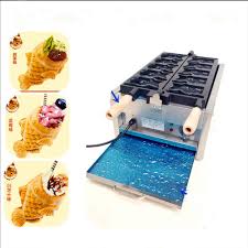 220v Open Mouth Fish Cake Machine Electric Heating Fish Shaped Cake Machine Ice Cream Taiyaki Maker Making Machine Cake Machine Fish Shapes