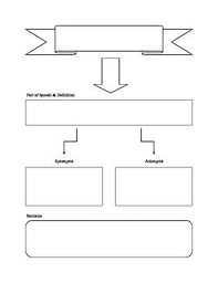 Blank Vocabulary Flow Chart Education Vocabulary Chart