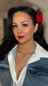 Clean skin, sculpted features, sharp wing, and a true red lip — a timeless  look that works every time., No filters, just good technique and balance.,  Let me know — are you team bold lip or soft ...