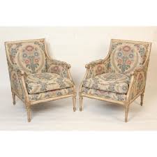 Louis Xvi Style Painted Bergere Chairs A Pair For Sale Image 13 Of 13 Bergere Chair Chair Carved Chairs