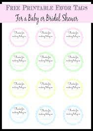 Looking for a cute, free baby shower game printable? Free Printable Baby Shower Favor Tags In 20 Colors Baby Shower Labels Baby Shower Printables Baby Shower Favor Tags