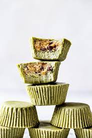 Matcha Cookie Dough Cups Vegan Recipe Matcha Cookies Cookie Dough Cups Chocolate Chip Cookies