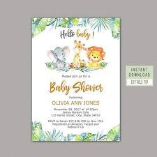 Safari Baby Shower Package Safari Baby Shower Invitation Etsy Safari Baby Shower Invitations Safari Baby Shower Printable Baby Shower Invitations