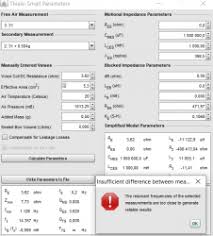 Thiele and small parameters (also referred to as t/s parameters) are used to define technical electromechanical parameters for a loudspeaker. Error Calculating Thiele Small Parameters Resonances Too Close Av Nirvana