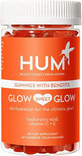 Amazon Com Hum Glow Sweet Glow Skin Hydration Gummy Hearts Supplement With Hyaluronic Acid Vitamin C Vitamin E Promotes Glowing Skin Non Gmo Gluten Free 60 Vegan Tangerine Flavored Gummies