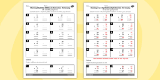 This page contains all our printable worksheets in section addition and subtraction of third grade math. Grade 3 Inverse Checking 2 Digit By 2 Digit Addition By Subtraction No